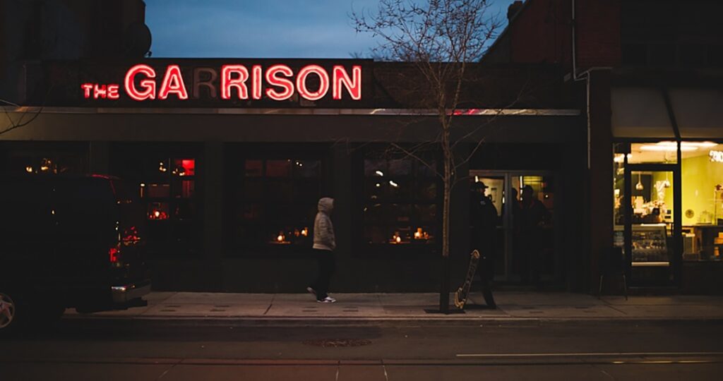 image of the outside of The Garrison, a live music venue in Toronto